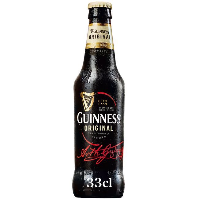 Cerveza original GUINNESS, botellín 33 cl