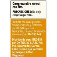 Compresa ultra ales normal EROSKI basic, paquet 14 u