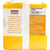 Compresa ultra ales normal EROSKI basic, paquet 14 u