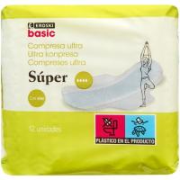 Compresa ultres ales super EROSKI BASIC, paquet 12 u