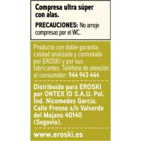 Compresa ultres ales super EROSKI BASIC, paquet 12 u