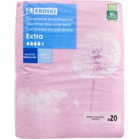 Compresa d`incontinència extra EROSKI, paquet 20 u