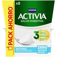 Activia 0% natural edulcorado DANONE, pack 8x120 g