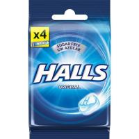 Caramel d`eucaliptus sense sucre HALLS, pack 4x32 g