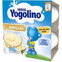Yogolino de natilles sabor vainilla NESTLÉ, pack 4x100 g