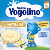 Yogolino de natilles sabor vainilla NESTLÉ, pack 4x100 g