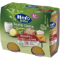 Potito de cordero HERO Receta Casera, pack 2x190 g 