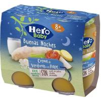 Potet de crema de verd.-rap HERO Bona nit, pack 2x190 g