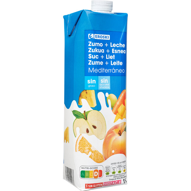 Lactozumo Mediterrani EROSKI, brik 1 litre