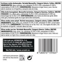 Aceitunas verdes sin hueso EROSKI basic, pack 3x75 g