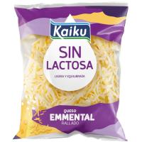 Formatge ratllat Emmental sense lactosa KAIKU, bossa 100 g