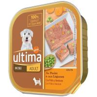 Alimento pollo-verdura perro mini adulto ULTIMA, tarrina 150 g