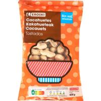 Cacauets amb pela torrats EROSKI, bossa 400 g