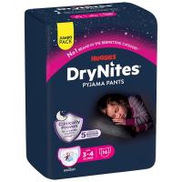 Pants de noche niña 12-21 kg 3-4 años DRYNITES, paquete 16 uds