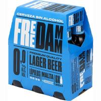 Cerveza sin alcohol FREE DAMM, pack 6x25 cl