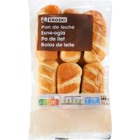 Pan de leche EROSKI, 12 unid., paquete 480 g