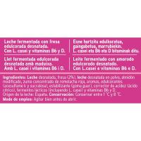 Activita desnatat de maduixa EROSKI, pack 6x100 ml