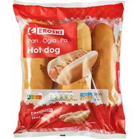 Hot dog EROSKI, 6 u., paquet 330 g