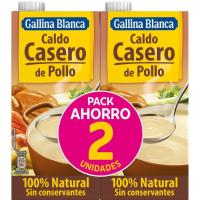 Brou de pollastre GALLINA BLANCA, pack 2x1 litre