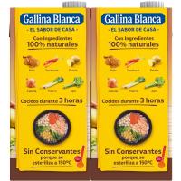Brou de pollastre GALLINA BLANCA, pack 2x1 litre