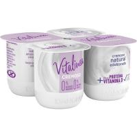 Yogur desnat. natural edulcorado DANONE Vitalínea, pack 4x120 g