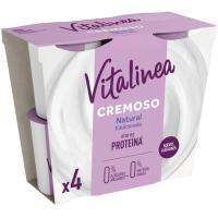Yogur desnat. natural edulcorado DANONE Vitalínea, pack 4x120 g
