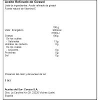 Aceite girasol tradicional COOSOL, botella 1 litro