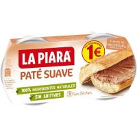 Paté suau LA PIARA SOLO natural, pack 2x75 g