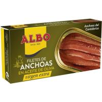 Anxova en oli d'oliva verge ALBO, llauna 48 g