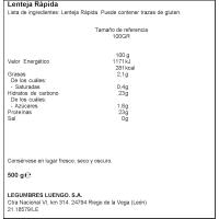 Lenteja rápida LUENGO, paquete 500 g