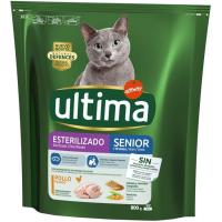 Alimento senior para gato esterilizado ULTIMA, paquete 800 g