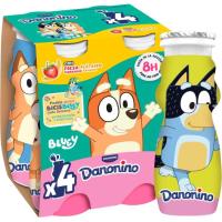 Bebedino de fresa-plátano DANONE, pack 4x100 ml