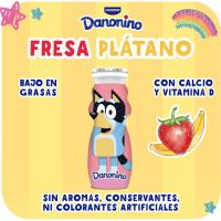 Bebedino de fresa-plátano DANONE, pack 4x100 ml