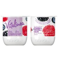 Yogur desnatado de fr. del bosque DANONE Vitalínea, pack 4x120 g