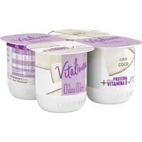 Yogur desnatado de coco DANONE Vitalínea, pack 4x120 g
