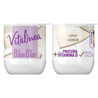 Yogur desnatado de coco DANONE Vitalínea, pack 4x120 g