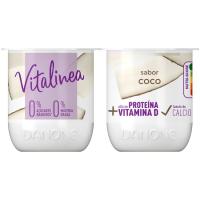 Iogurt desnatat de coco DANONE VITALINEA, pack 4x120 g