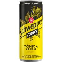 Tònica SCHWEPPES ZERO, llauna 33 cl