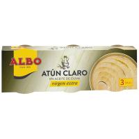 Tonyina clara en oli verge ALBO, pack 3x65 g