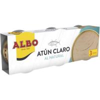 Tonyina clara al natural ALBO, pack 3x46 g