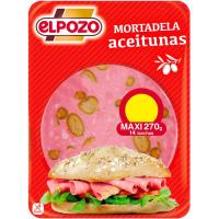 Mortadela con aceitunas ELPOZO, bandeja 270 g