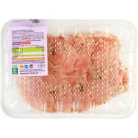 Filetes de pechuga de pavo al ajillo EROSKI, bandeja aprox. 500 g