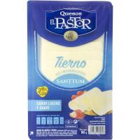 Queso tierno EL PASTOR, lonchas, bandeja 90 g