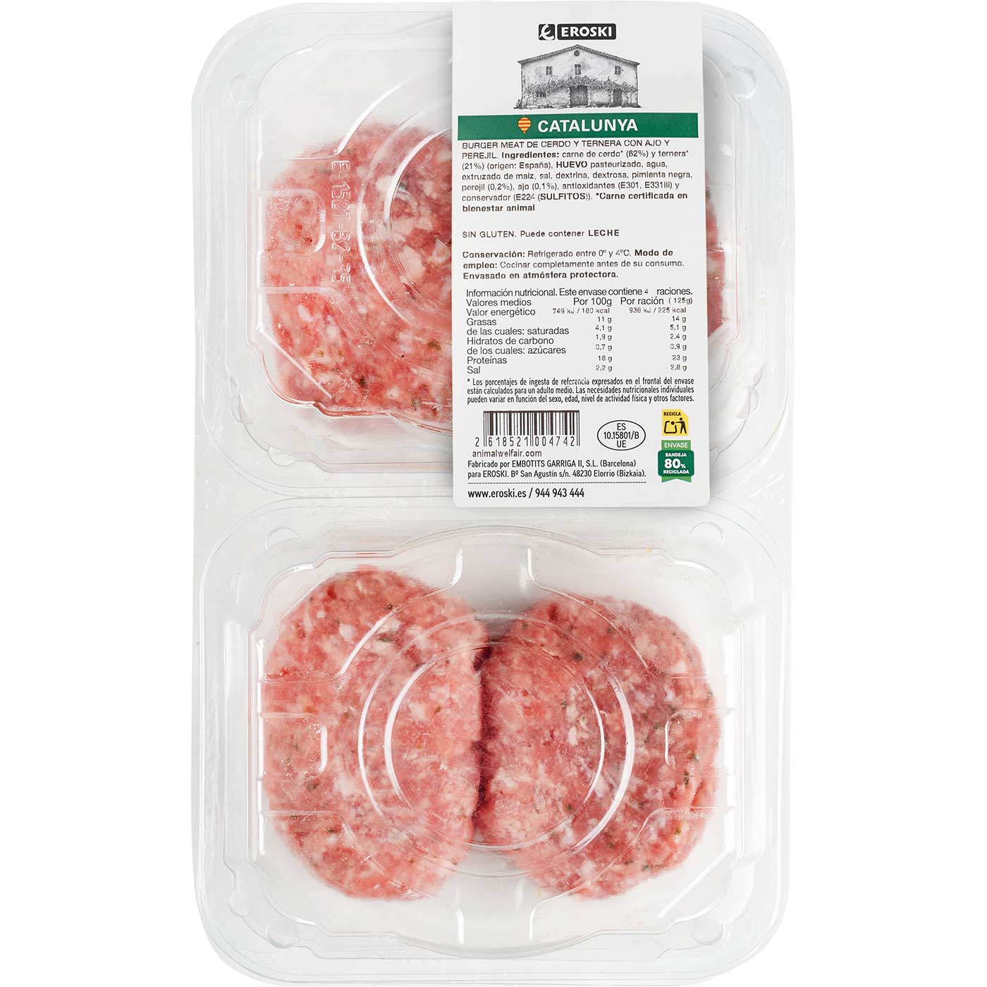 Pelota para caldo EROSKI, bandeja aprox. 500 g 500 g Pelota para caldo EROSKI, bandeja aprox. 500 g 500 g