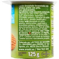 Bífidus 0% con frutas EROSKI, pack 8x125 g