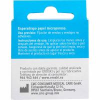 Esparadrapo microporoso EROSKI, pack 1 ud