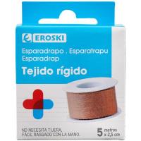 Esparadrap teixit 2,5 cm EROSKI, pack 1 u