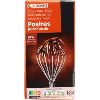 Xocolata negra per a postres EROSKI, tauleta 200 g