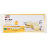 Chocolate blanco EROSKI BASIC, pack 3x75 g