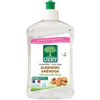 Lavavajillas eco almendra L'ARBRE VERT, botella 500 ml